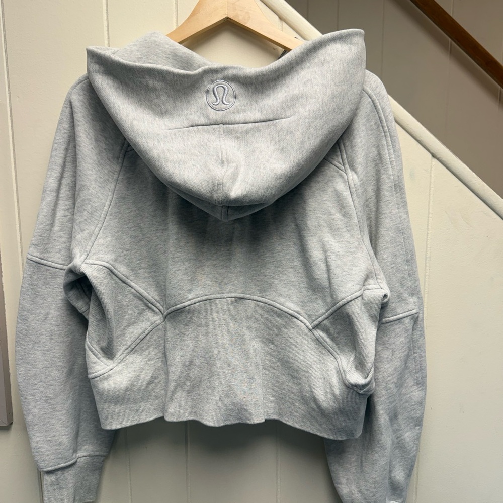 Lululemon Quarter Zip Heather Grey Scuba Hoodie Size M/L - Picture 5 of 5